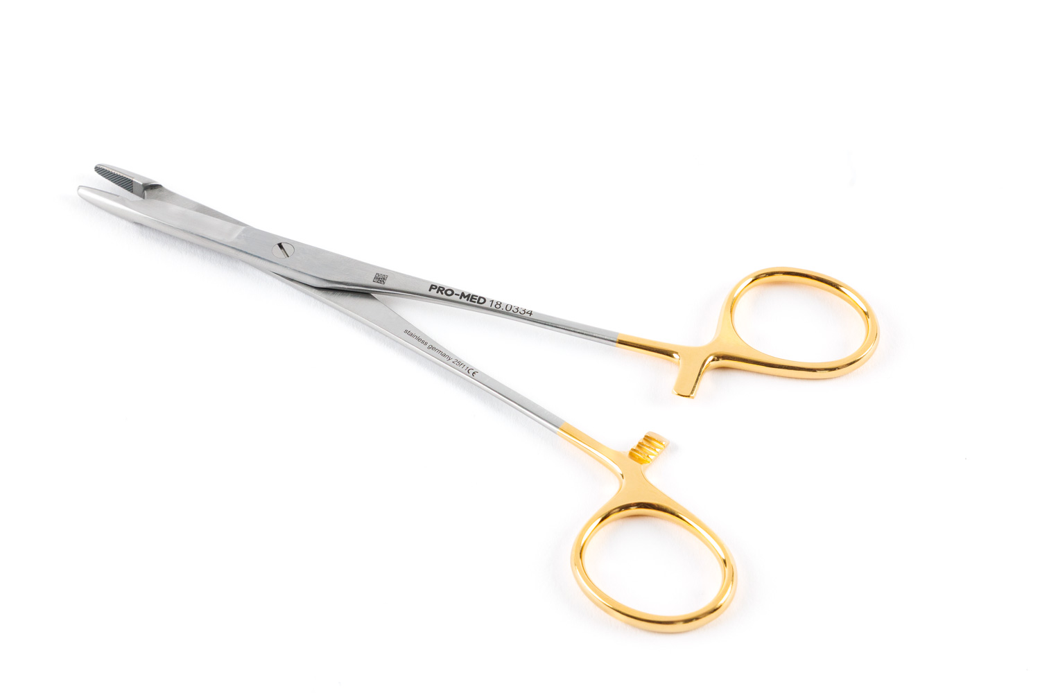 BIPOLAR Forceps (11cm Jeweler, curved blunt, 0.6 mm flat plug)